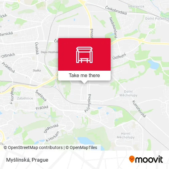 Карта Myšlínská