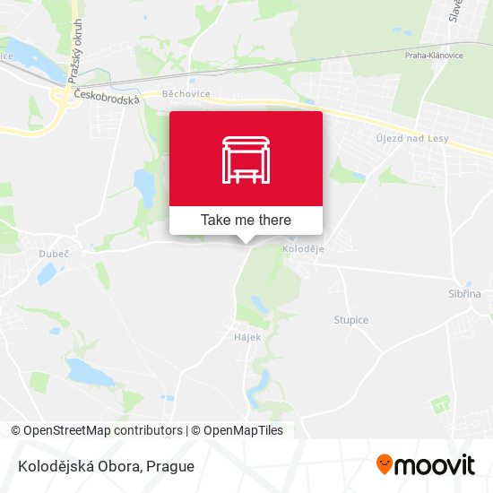 Kolodějská Obora map