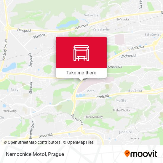 Nemocnice Motol map