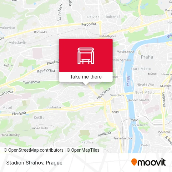 Stadion Strahov map