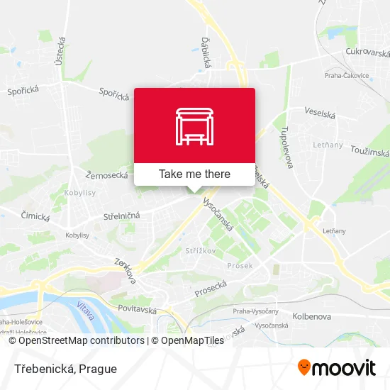 Карта Třebenická