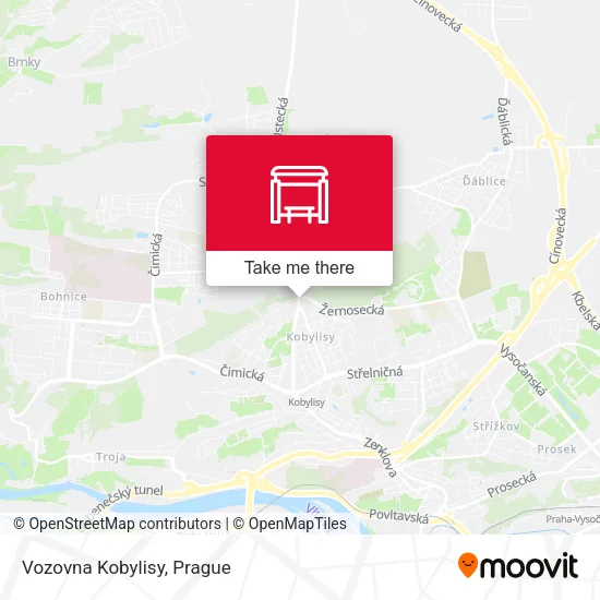 Карта Vozovna Kobylisy