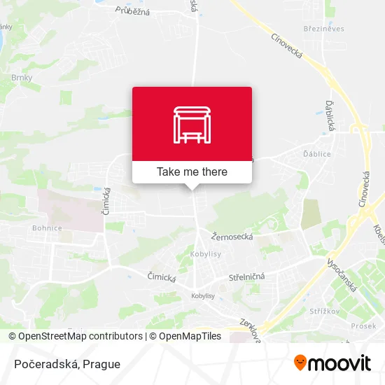 Počeradská map