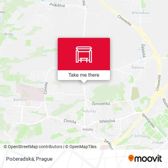 Карта Počeradská