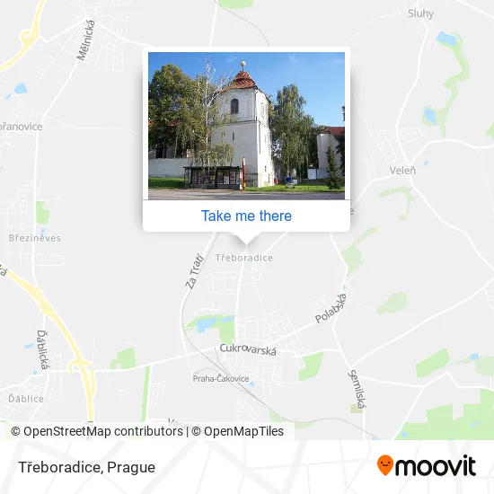 Карта Třeboradice
