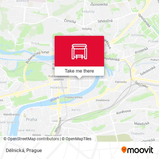 Карта Dělnická