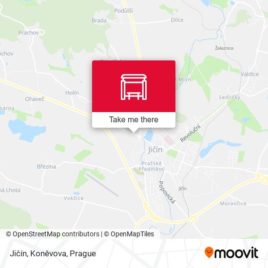 Jičín, Koněvova map