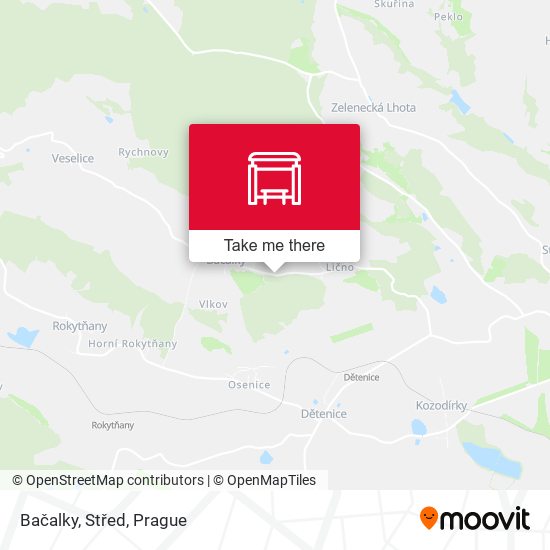 Bačalky, Střed map