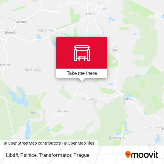 Libáň, Psinice, Transformátor map