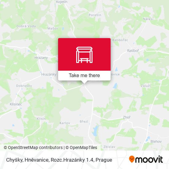 Chyšky, Hněvanice, Rozc.Hrazánky 1.4 map