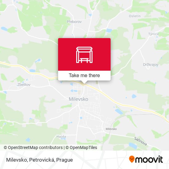 Карта Milevsko, Petrovická