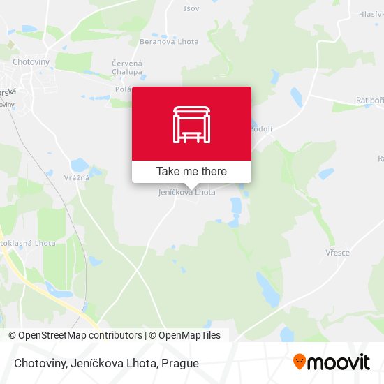 Chotoviny, Jeníčkova Lhota map