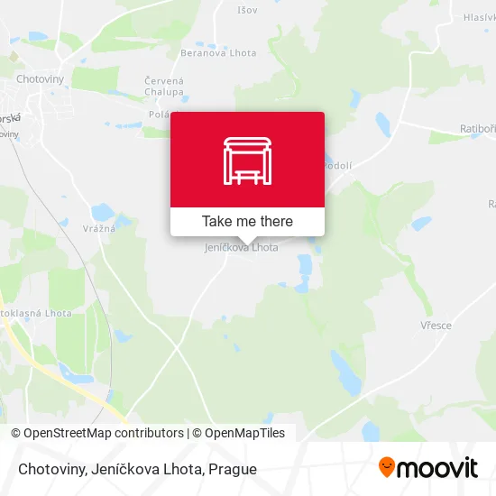 Карта Chotoviny, Jeníčkova Lhota