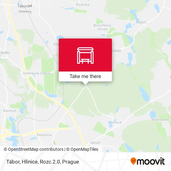 Карта Tábor, Hlinice, Rozc.2.0
