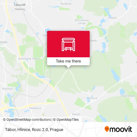 Карта Tábor, Hlinice, Rozc.2.0