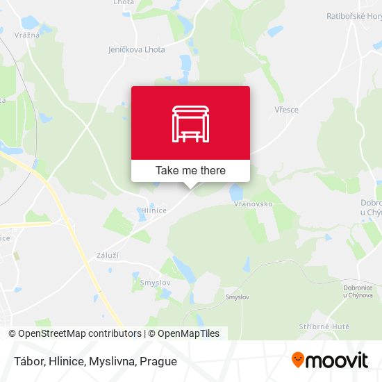 Tábor, Hlinice, Myslivna map