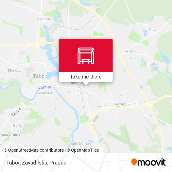 Карта Tábor, Zavadilská