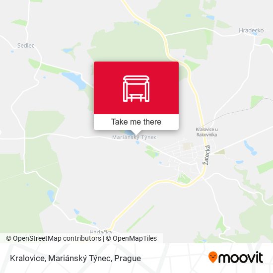 Kralovice, Mariánský Týnec map