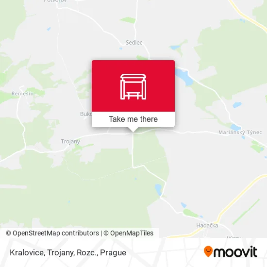 Карта Kralovice, Trojany, Rozc.