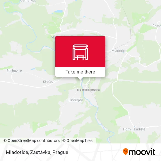 Карта Mladotice, Zastávka