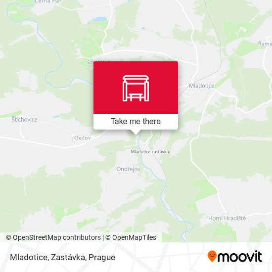 Карта Mladotice, Zastávka