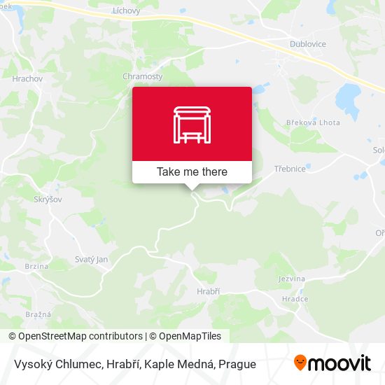 Vysoký Chlumec, Hrabří, Kaple Medná map
