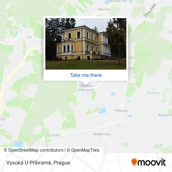 Карта Vysoká U Příbramě