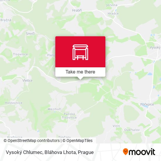 Vysoký Chlumec, Bláhova Lhota map