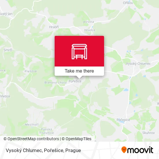 Карта Vysoký Chlumec, Pořešice