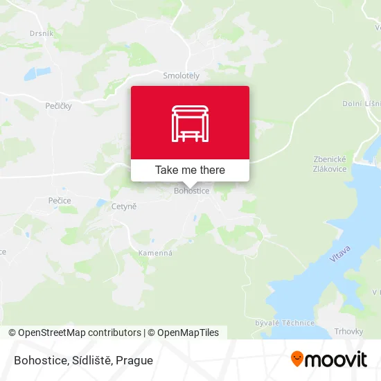 Карта Bohostice, Sídliště