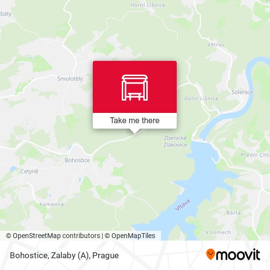 Карта Bohostice, Zalaby