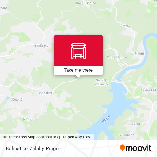 Карта Bohostice, Zalaby