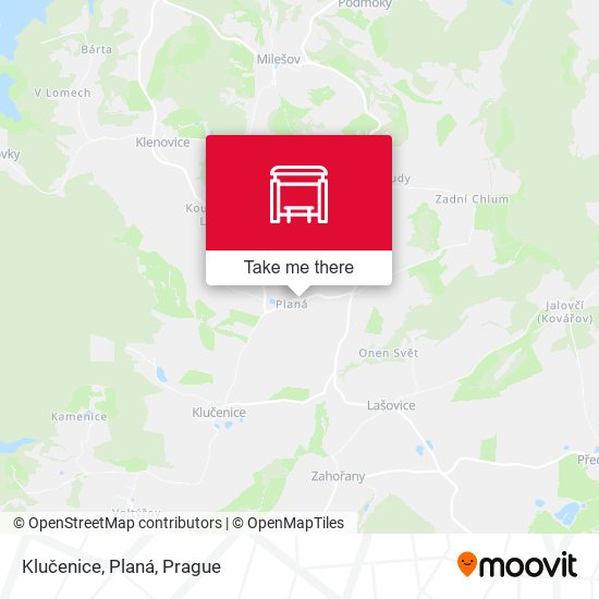 Карта Klučenice, Planá