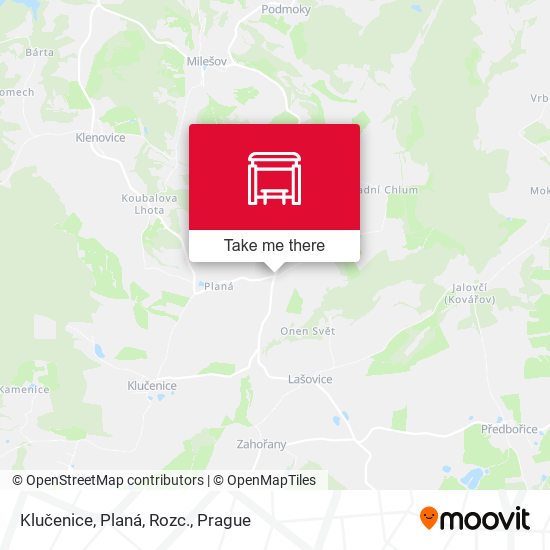 Klučenice, Planá, Rozc. map