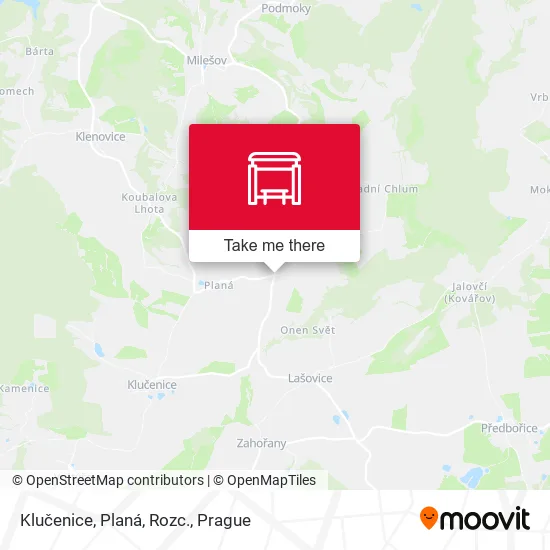 Klučenice, Planá, Rozc. map