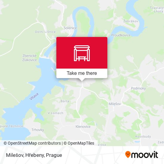 Milešov, Hřebeny map