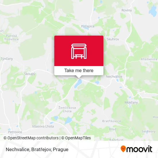 Карта Nechvalice, Bratřejov