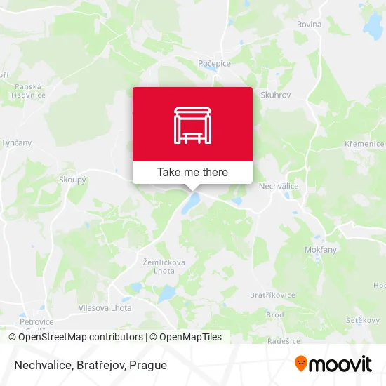 Карта Nechvalice, Bratřejov