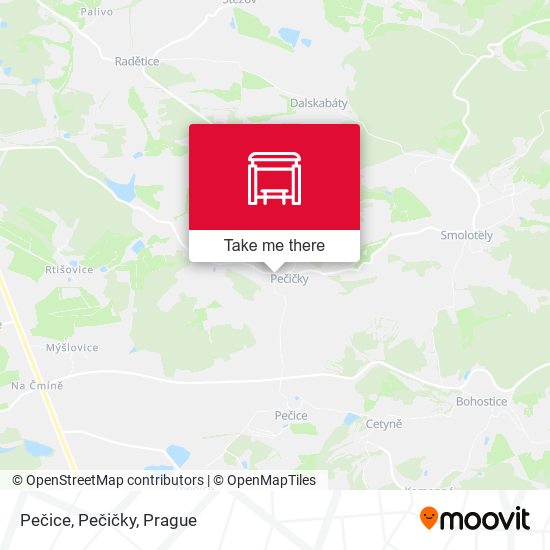 Pečice, Pečičky map