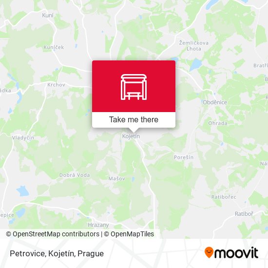 Petrovice, Kojetín map