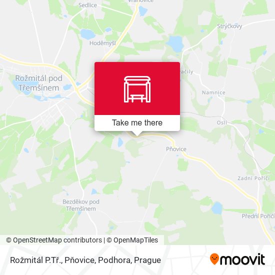 Rožmitál P.Tř., Pňovice, Podhora map
