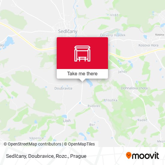 Карта Sedlčany, Doubravice, Rozc.