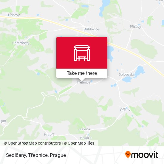 Sedlčany, Třebnice map