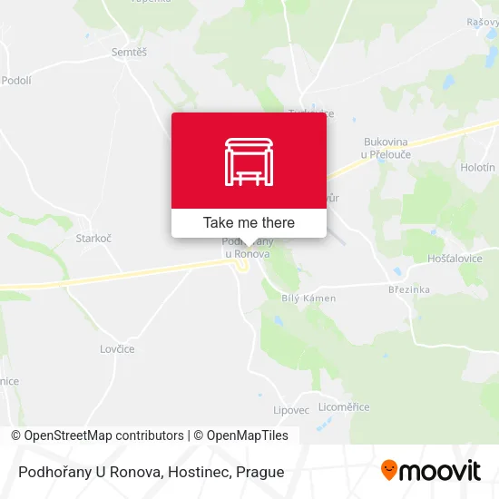 Карта Podhořany U Ronova, Hostinec