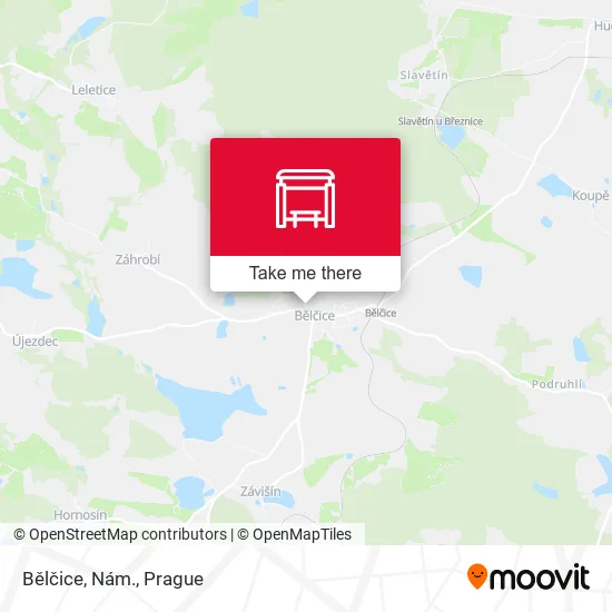 Карта Bělčice, Nám.