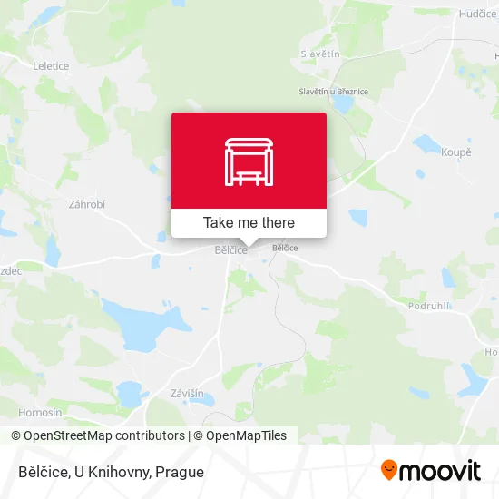Карта Bělčice, U Knihovny