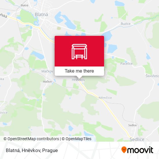 Blatná, Hněvkov map
