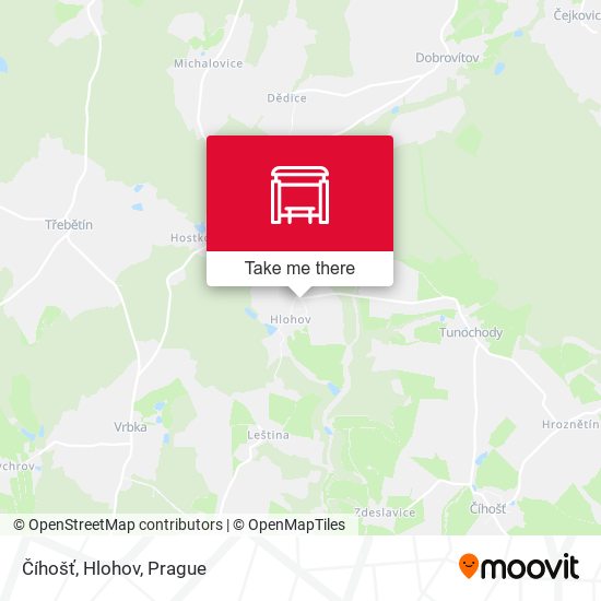 Číhošť, Hlohov map