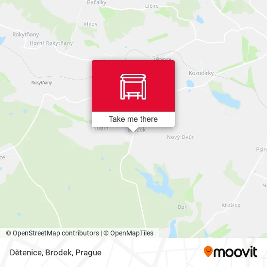 Карта Dětenice, Brodek