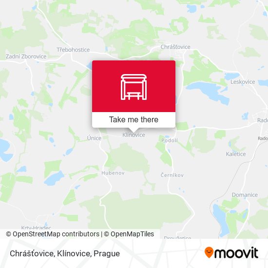 Chrášťovice, Klínovice map